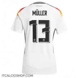 Germania Thomas Muller #13 Prima Maglia Femmina Europei 2024 Manica Corta